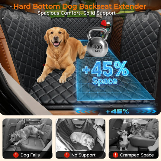 Expandable Backseat Dog Hammock – Waterproof Car Seat Cover and Travel Bridge for Dogs