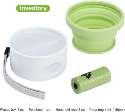 Collapsible Pet Travel Water Bottle – Leak-Proof Portable Dog Water Dispenser with Silicone Bowl