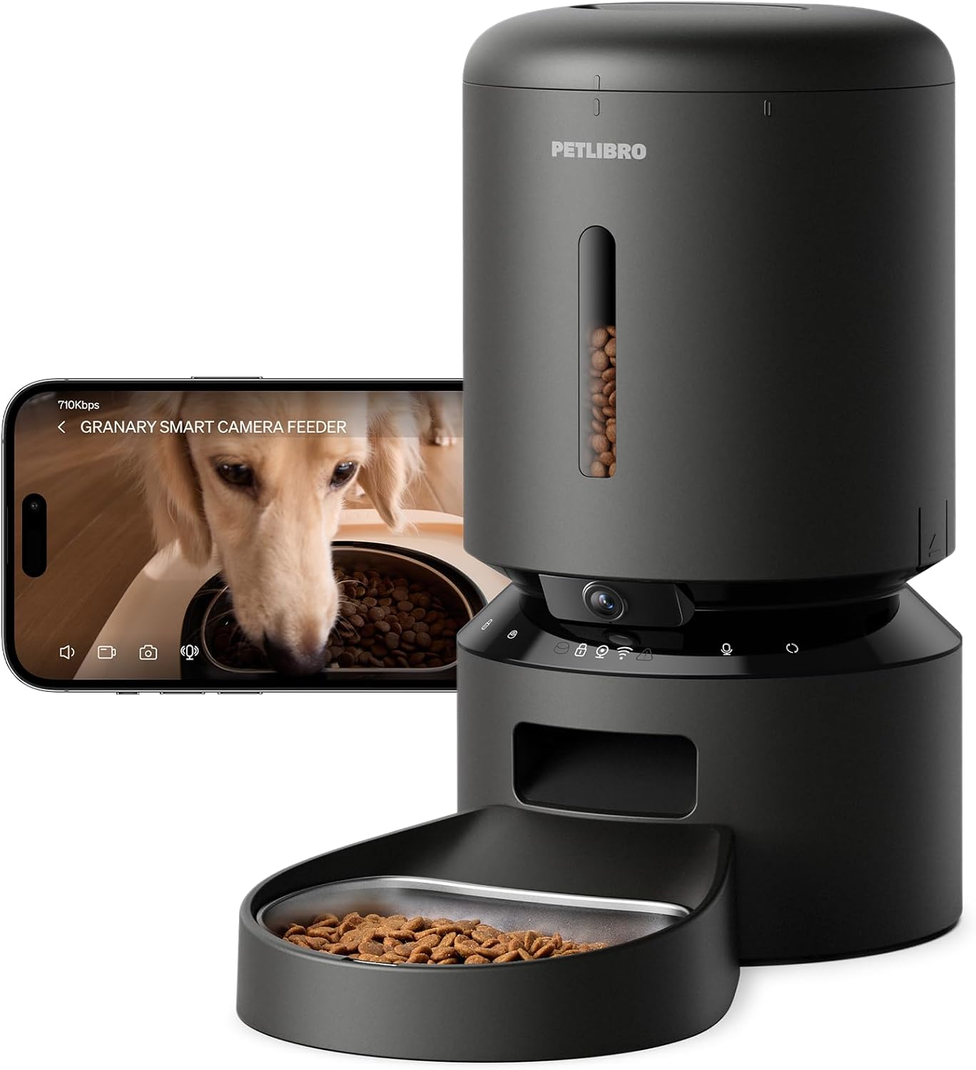 Smart Automatic Pet Feeder – Wi-Fi App-Controlled Dog & Cat Food Dispenser with Camera and Timed Feeding