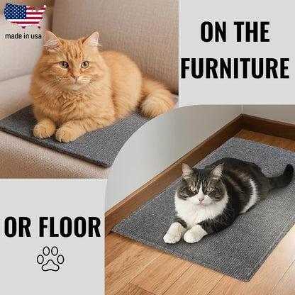 Wall Mounted Cat Scratcher – Corner Scratching Pad and Indoor Cat Scratch Mat for Furniture Protection
