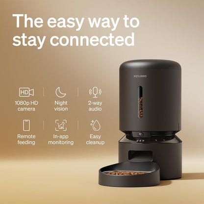 Smart Automatic Pet Feeder – Wi-Fi App-Controlled Dog & Cat Food Dispenser with Camera and Timed Feeding
