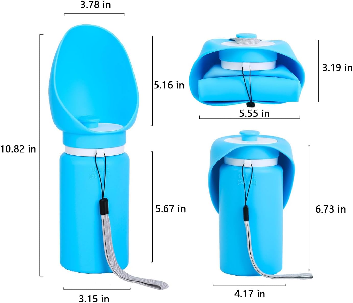 Collapsible Pet Travel Water Bottle – Leak-Proof Portable Dog Water Dispenser with Silicone Bowl