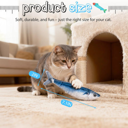 Interactive Flopping Fish Cat Toy – USB Rechargeable Realistic Moving Fish for Endless Kitty Fun