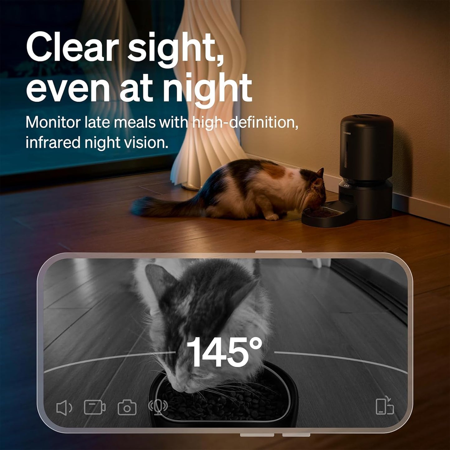 Smart Automatic Pet Feeder – Wi-Fi App-Controlled Dog & Cat Food Dispenser with Camera and Timed Feeding
