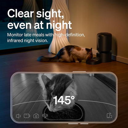 Smart Automatic Pet Feeder – Wi-Fi App-Controlled Dog & Cat Food Dispenser with Camera and Timed Feeding