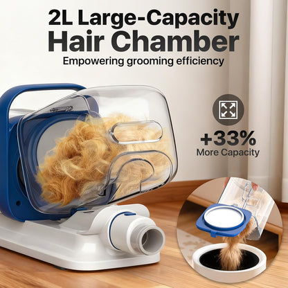 5-in-1 Pet Grooming Vacuum Kit – Professional Dog & Cat Hair Clipper and Shedding Grooming System