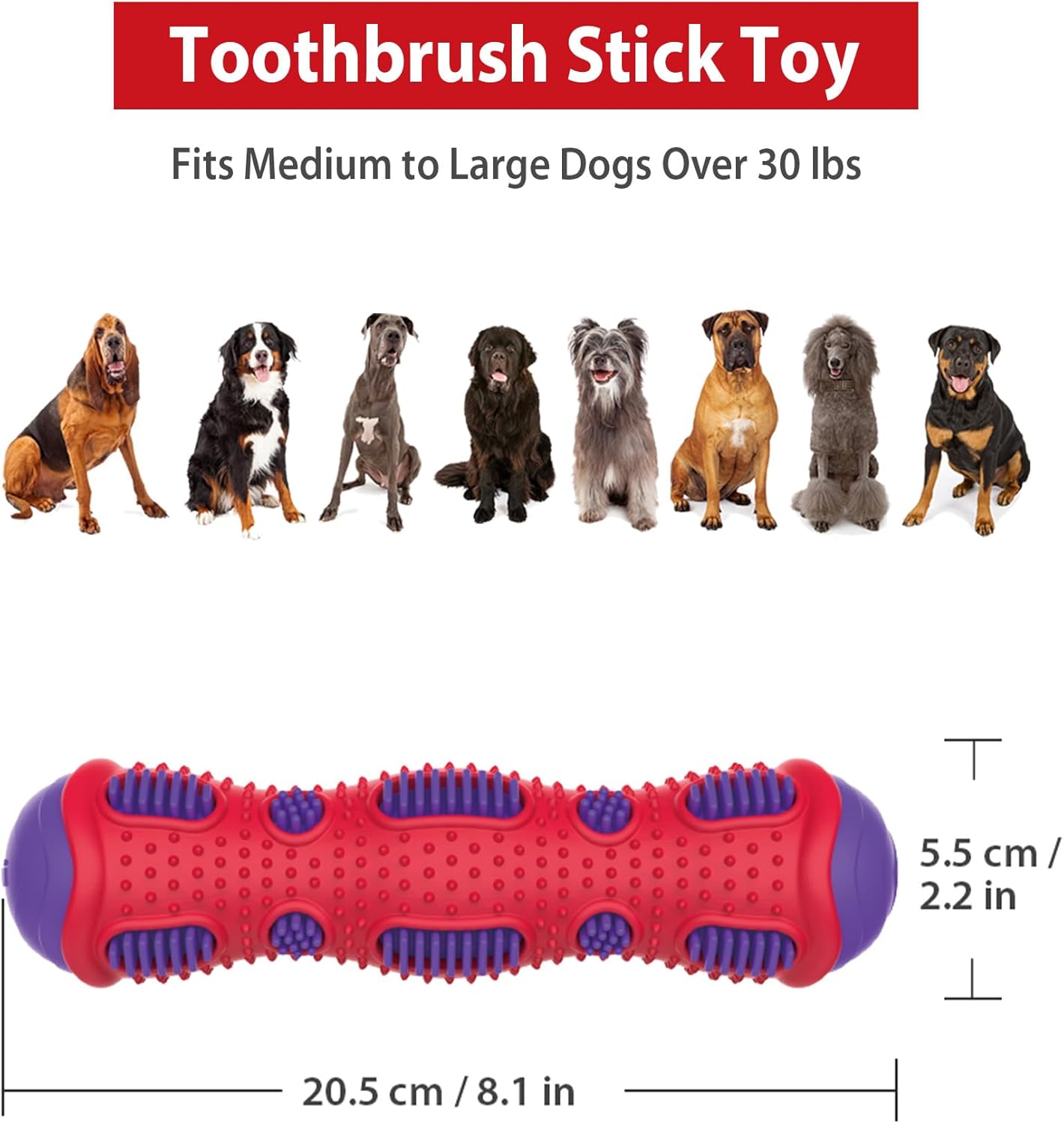 Dog Dental Chew Toy – Interactive Toothbrush Stick for Teeth Cleaning and Healthy Chewing