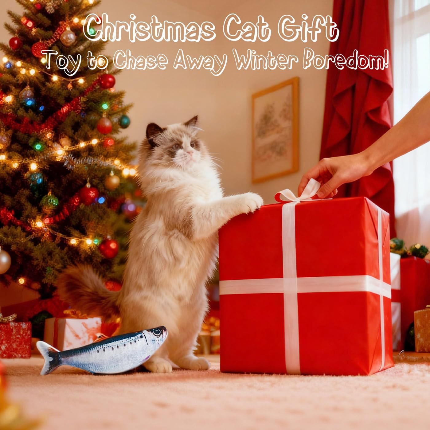 Interactive Flopping Fish Cat Toy – USB Rechargeable Realistic Moving Fish for Endless Kitty Fun