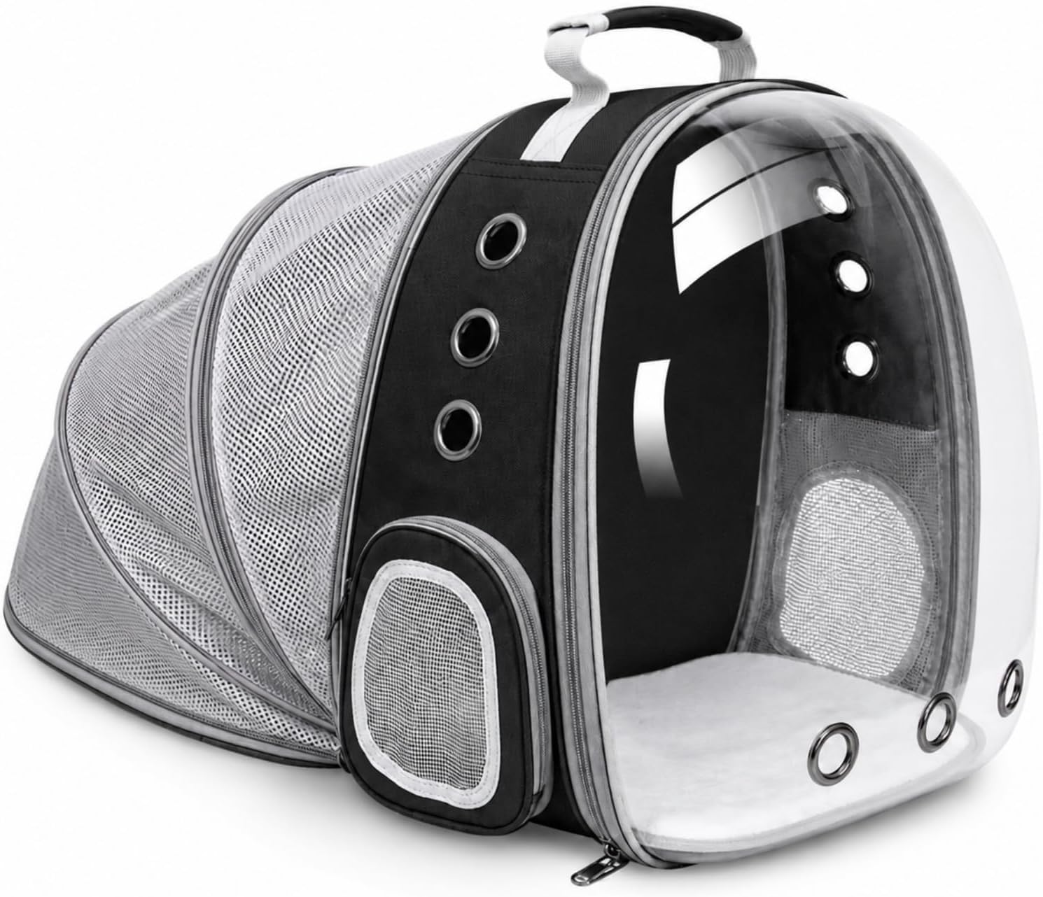 Expandable Pet Carrier Backpack – Breathable Foldable Travel Backpack with Mesh Window for Cats and Small Dogs
