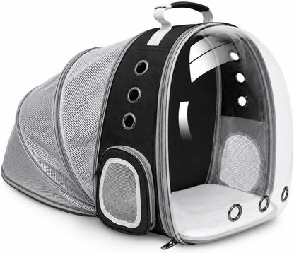 Expandable Pet Carrier Backpack – Breathable Foldable Travel Backpack with Mesh Window for Cats and Small Dogs