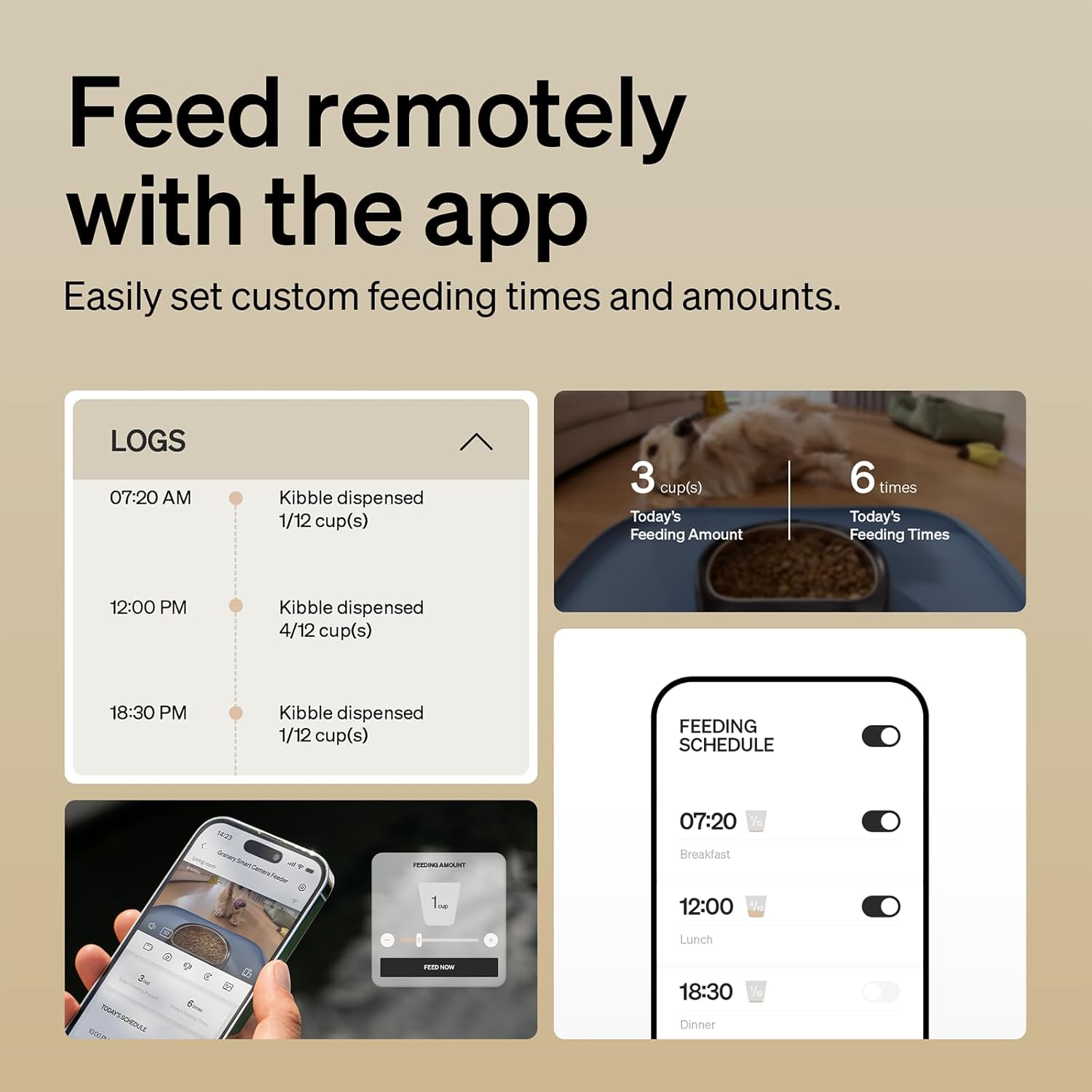 Smart Automatic Pet Feeder – Wi-Fi App-Controlled Dog & Cat Food Dispenser with Camera and Timed Feeding