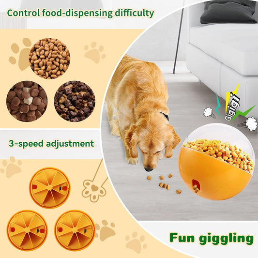 Interactive Treat Dispensing Dog Puzzle Ball – IQ Training Wobbler Toy for Mental Stimulation and Slow Feeding