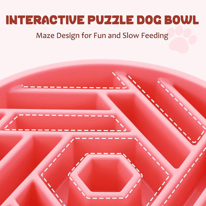 Slow Feeder Dog Bowl – Interactive Maze Feeding Bowl for Healthy Digestion and Anti-Gulping