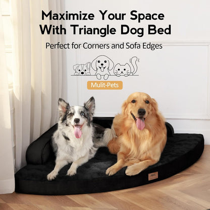 Orthopedic Memory Foam Dog Bed – Waterproof Large Pet Bed with Washable Cover and Non-Slip Bottom