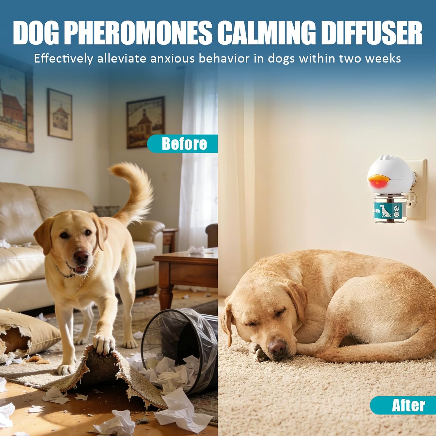 Calming Pet Pheromone Diffuser – Anti-Anxiety Comfort Solution for Stress Relief and Relaxation