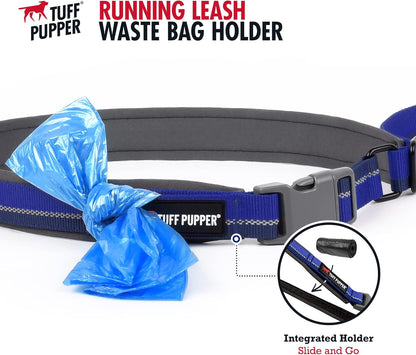 Hands-Free Bungee Dog Leash – Reflective Adjustable Running Leash with Shock Absorption and Padded Waist Belt