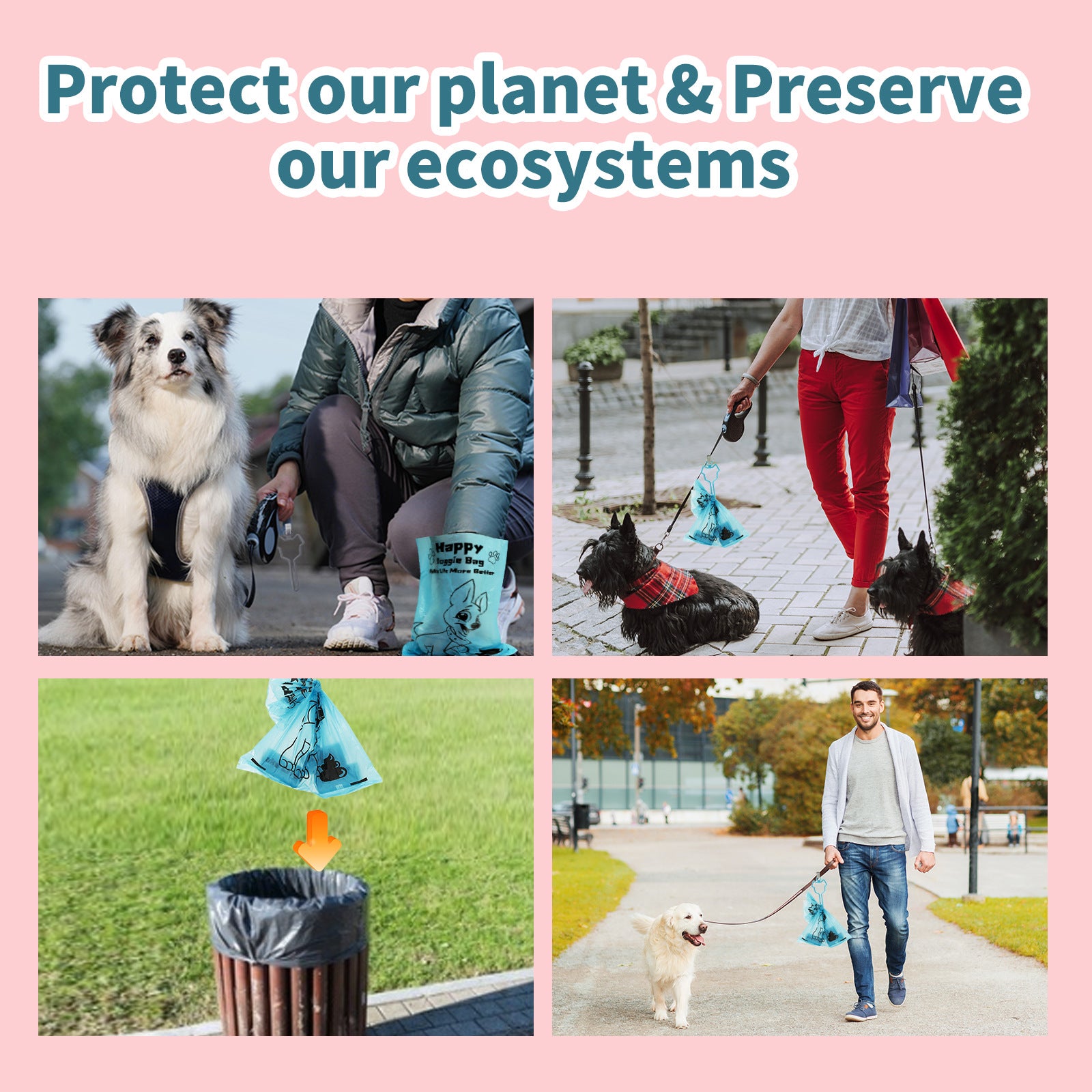 Eco-Friendly Biodegradable Poop Bags – Leak-Proof Pet Waste Bags for Clean and Responsible Walks