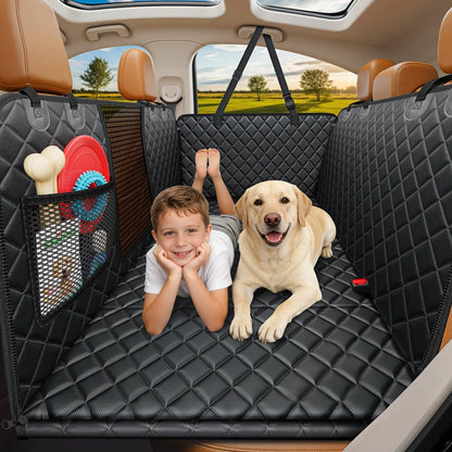 Expandable Backseat Dog Hammock – Waterproof Car Seat Cover and Travel Bridge for Dogs