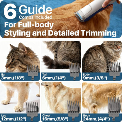 5-in-1 Pet Grooming Vacuum Kit – Professional Dog & Cat Hair Clipper and Shedding Grooming System