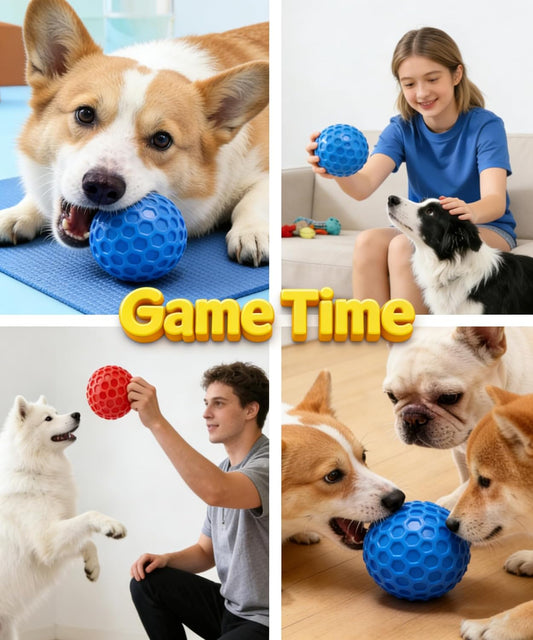 Indestructible Squeaky Dog Chew Toy – Durable Interactive Rubber Toy for Aggressive Chewers