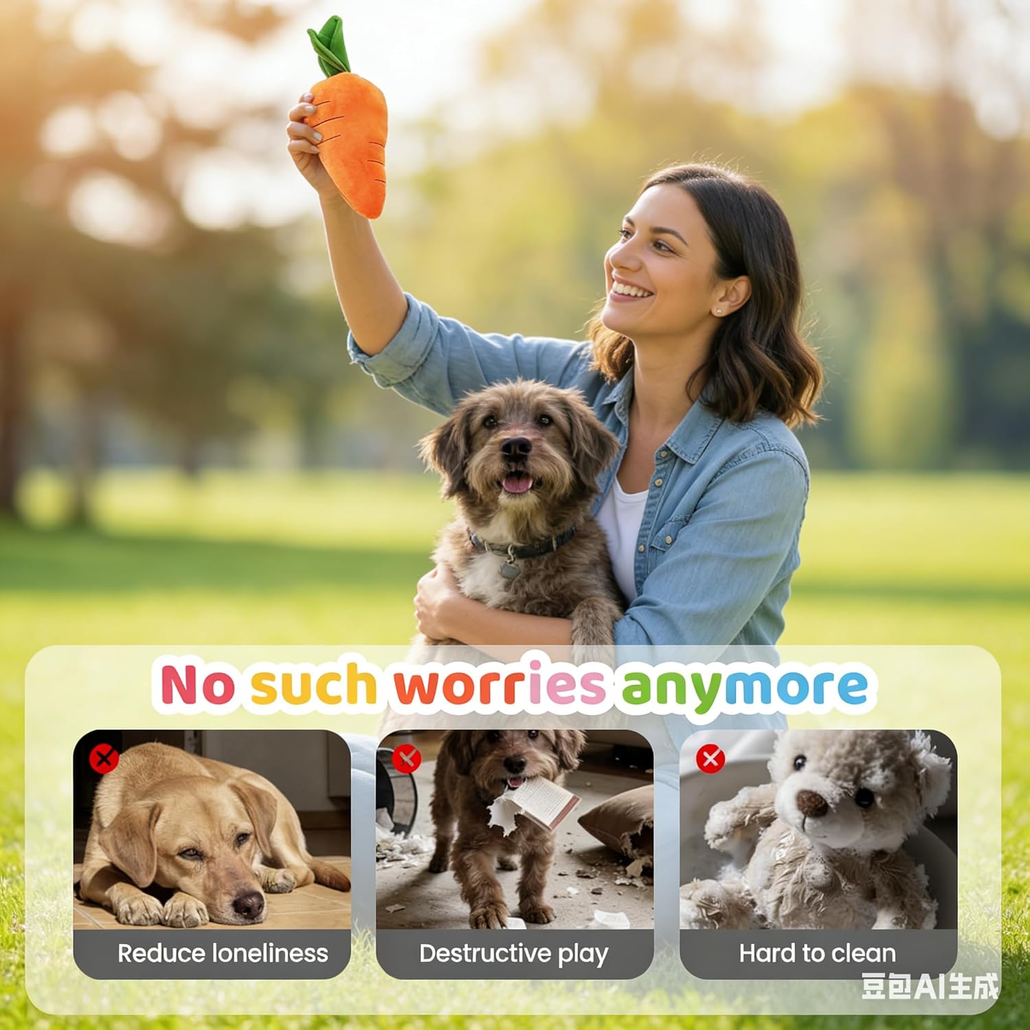 Indestructible Squeaky Dog Chew Toy – Durable Interactive Rubber Toy for Aggressive Chewers