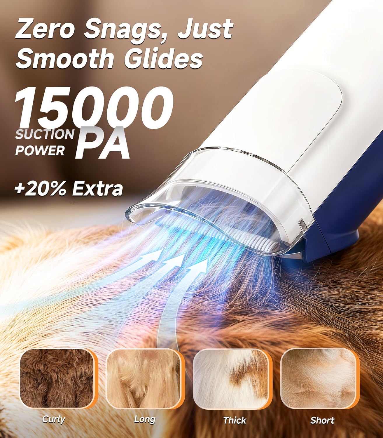 5-in-1 Pet Grooming Vacuum Kit – Professional Dog & Cat Hair Clipper and Shedding Grooming System
