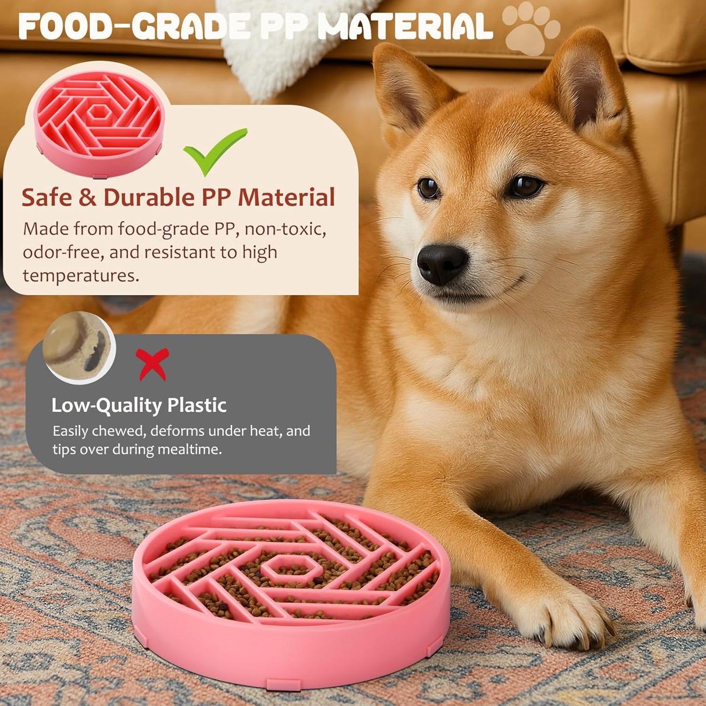Slow Feeder Dog Bowl – Interactive Maze Feeding Bowl for Healthy Digestion and Anti-Gulping