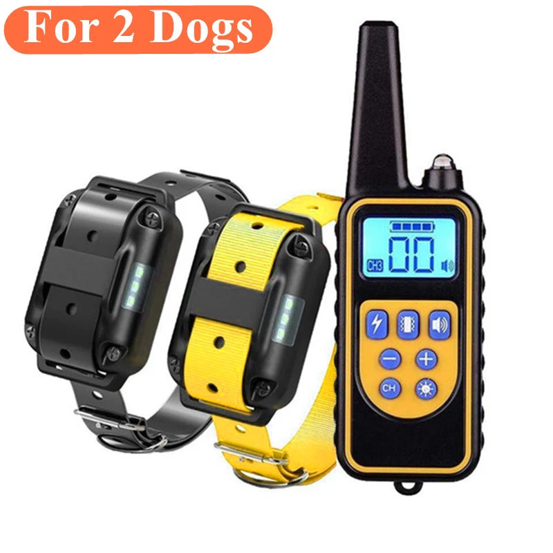 Rechargeable Dog Training Collar – Waterproof Remote Control Anti-Bark Collar for All Dog Sizes