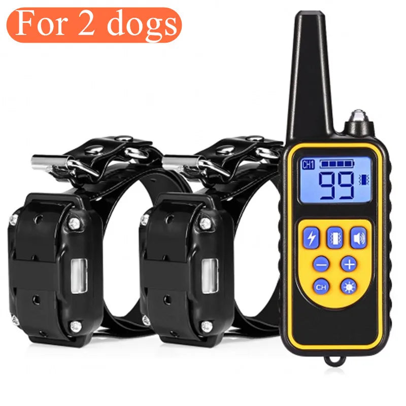 Rechargeable Dog Training Collar – Waterproof Remote Control Anti-Bark Collar for All Dog Sizes