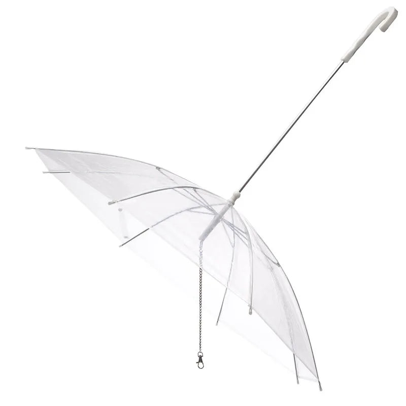 Pet Umbrella Leash – Adjustable Rainproof Dog Umbrella for Small Dogs and Rainy Weather Walks