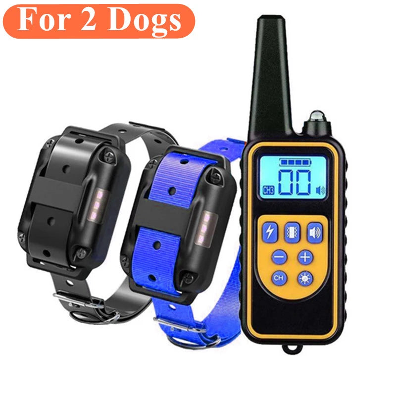 Rechargeable Dog Training Collar – Waterproof Remote Control Anti-Bark Collar for All Dog Sizes