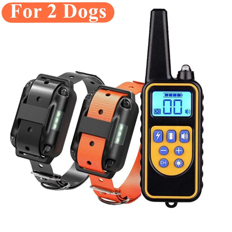 Rechargeable Dog Training Collar – Waterproof Remote Control Anti-Bark Collar for All Dog Sizes