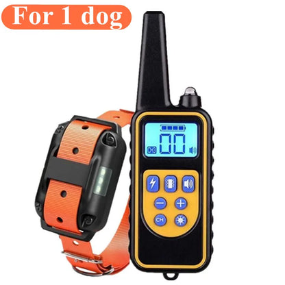Rechargeable Dog Training Collar – Waterproof Remote Control Anti-Bark Collar for All Dog Sizes