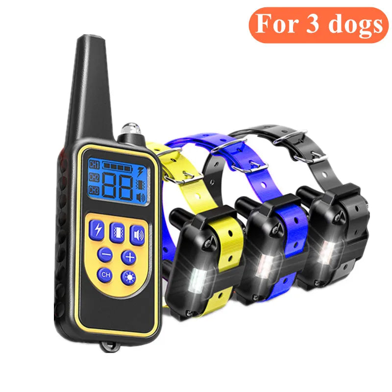 Rechargeable Dog Training Collar – Waterproof Remote Control Anti-Bark Collar for All Dog Sizes