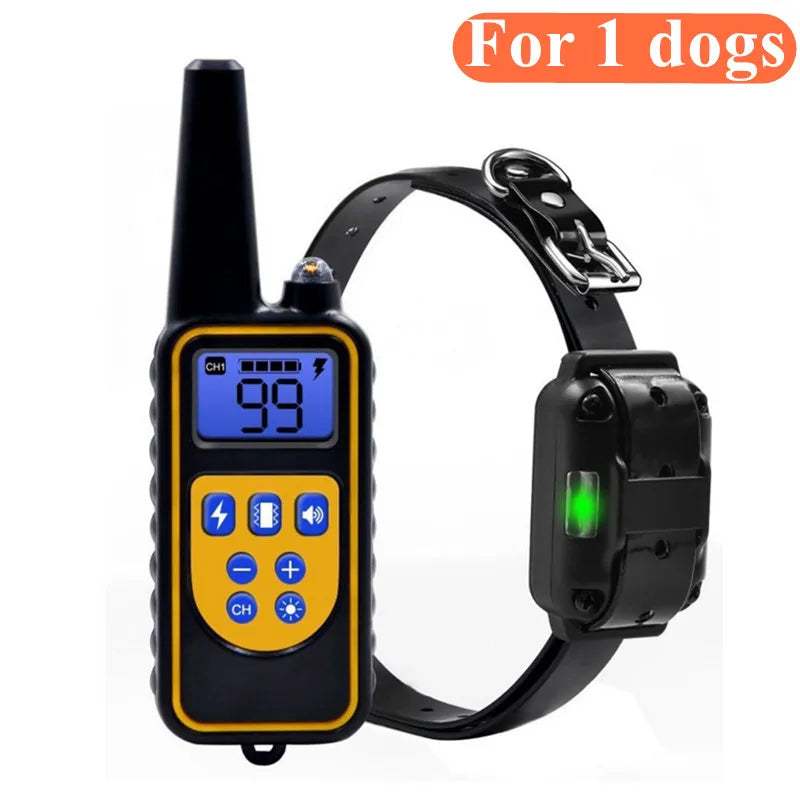Rechargeable Dog Training Collar – Waterproof Remote Control Anti-Bark Collar for All Dog Sizes