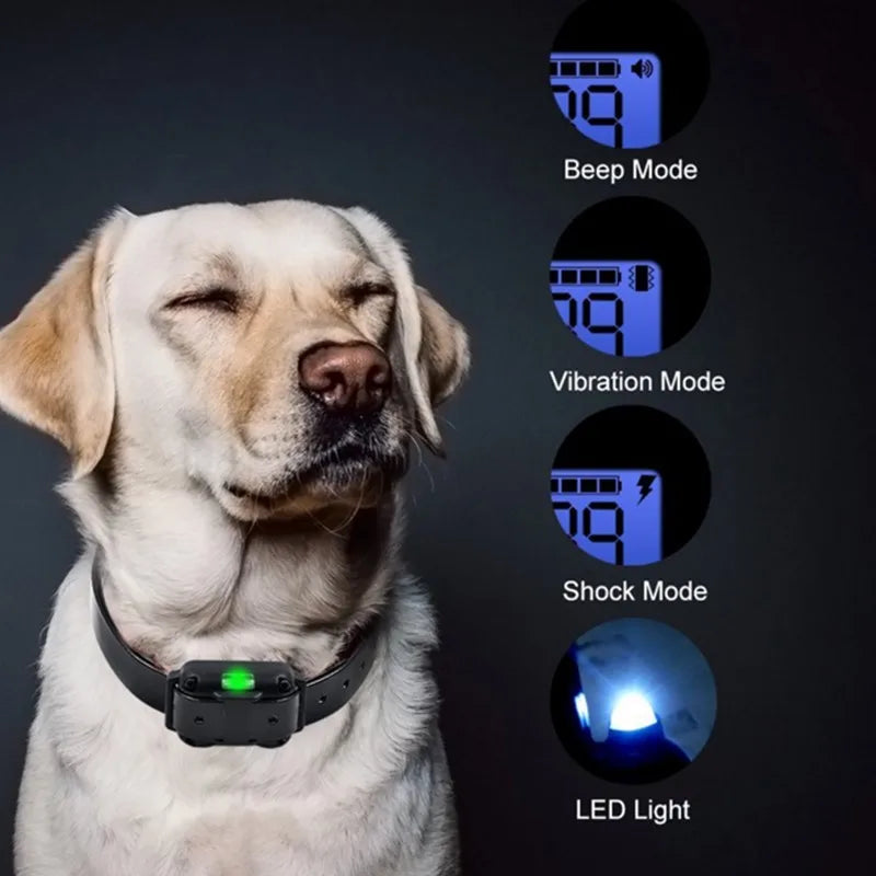 Rechargeable Dog Training Collar – Waterproof Remote Control Anti-Bark Collar for All Dog Sizes