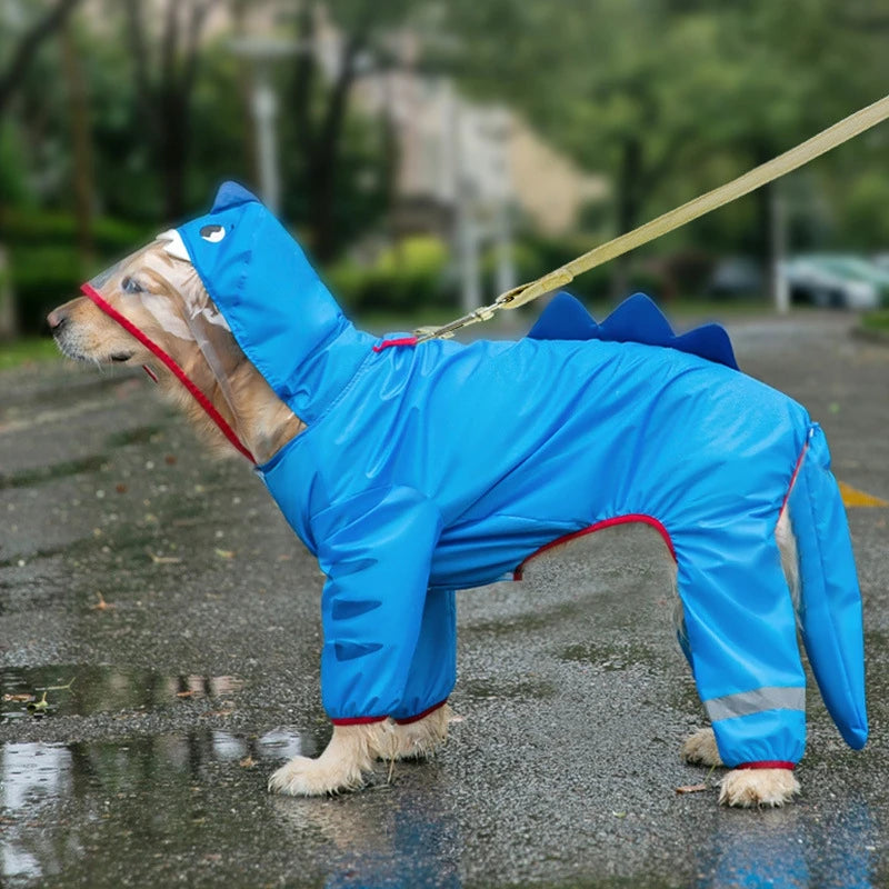 Waterproof Dog Raincoat – Reflective Hooded Rain Jacket for Small, Medium, and Large Dogs