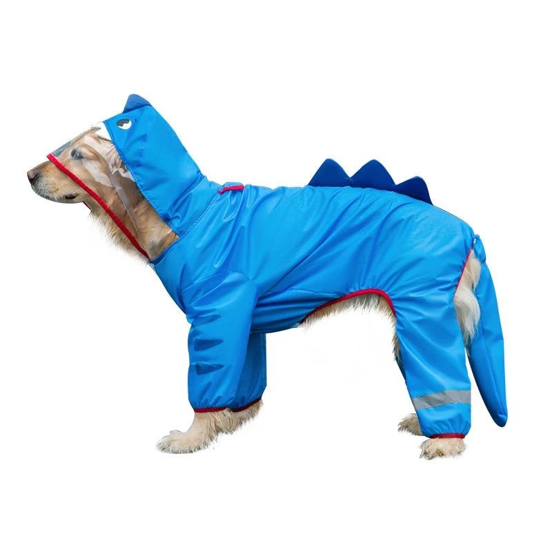 Waterproof Dog Raincoat – Reflective Hooded Rain Jacket for Small, Medium, and Large Dogs