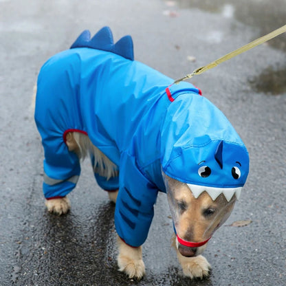 Waterproof Dog Raincoat – Reflective Hooded Rain Jacket for Small, Medium, and Large Dogs