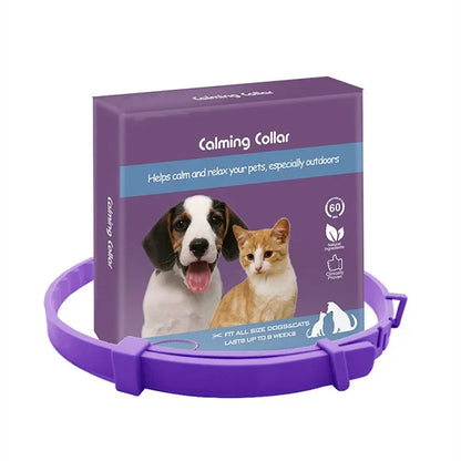 Calming Pheromone Pet Collar – Adjustable Anxiety Relief Collar for Dogs and Cats