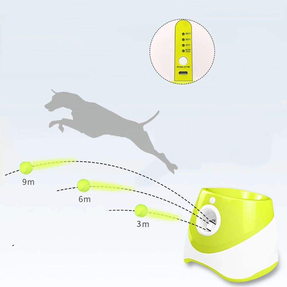 Automatic Dog Ball Launcher – Interactive Tennis Ball Throwing Machine for Dog Training and Play