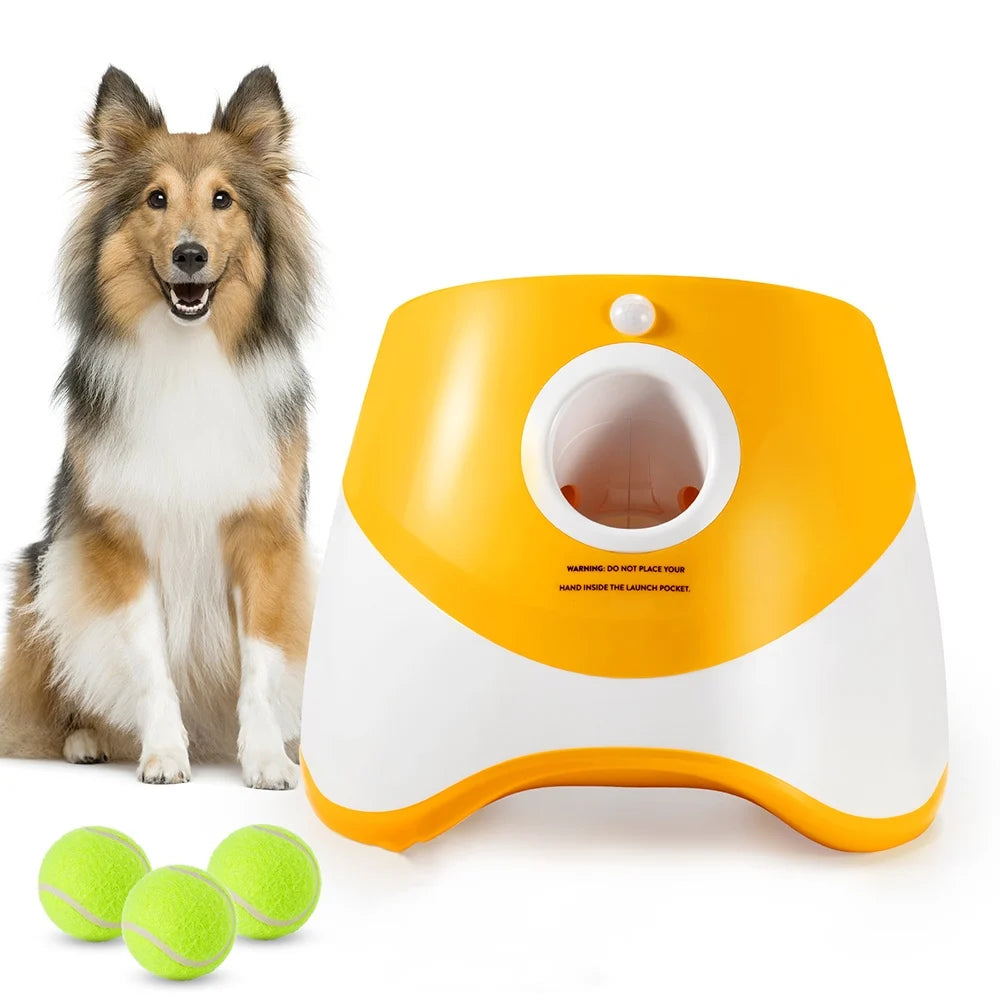 Automatic Dog Ball Launcher – Interactive Tennis Ball Throwing Machine for Dog Training and Play