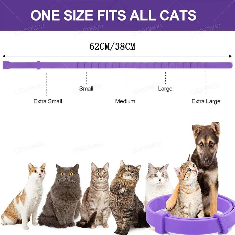 Calming Pheromone Pet Collar – Adjustable Anxiety Relief Collar for Dogs and Cats