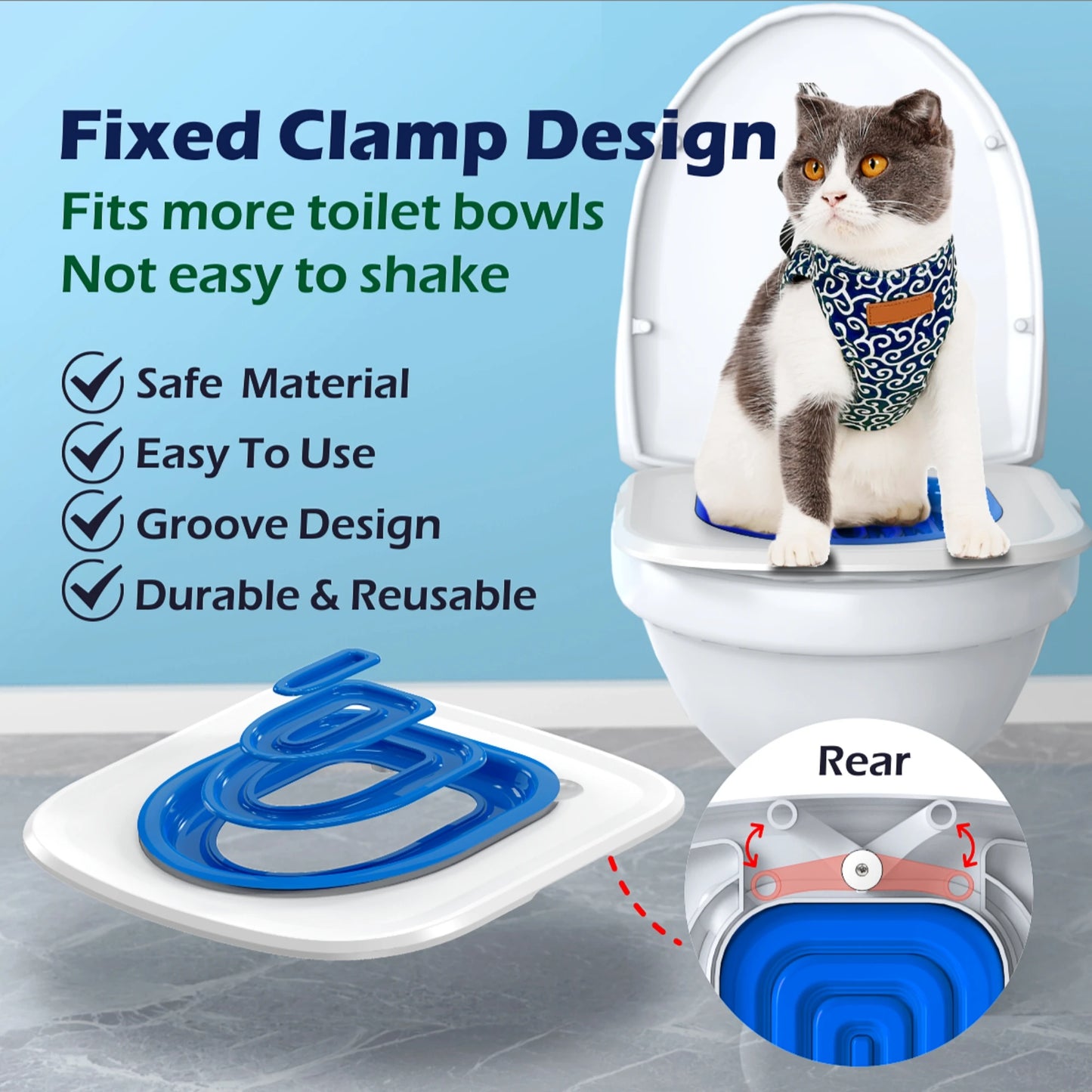 Pet Toilet Training Kit – Reusable Dog & Cat Potty Training Tray with Removable Easy-Clean Design