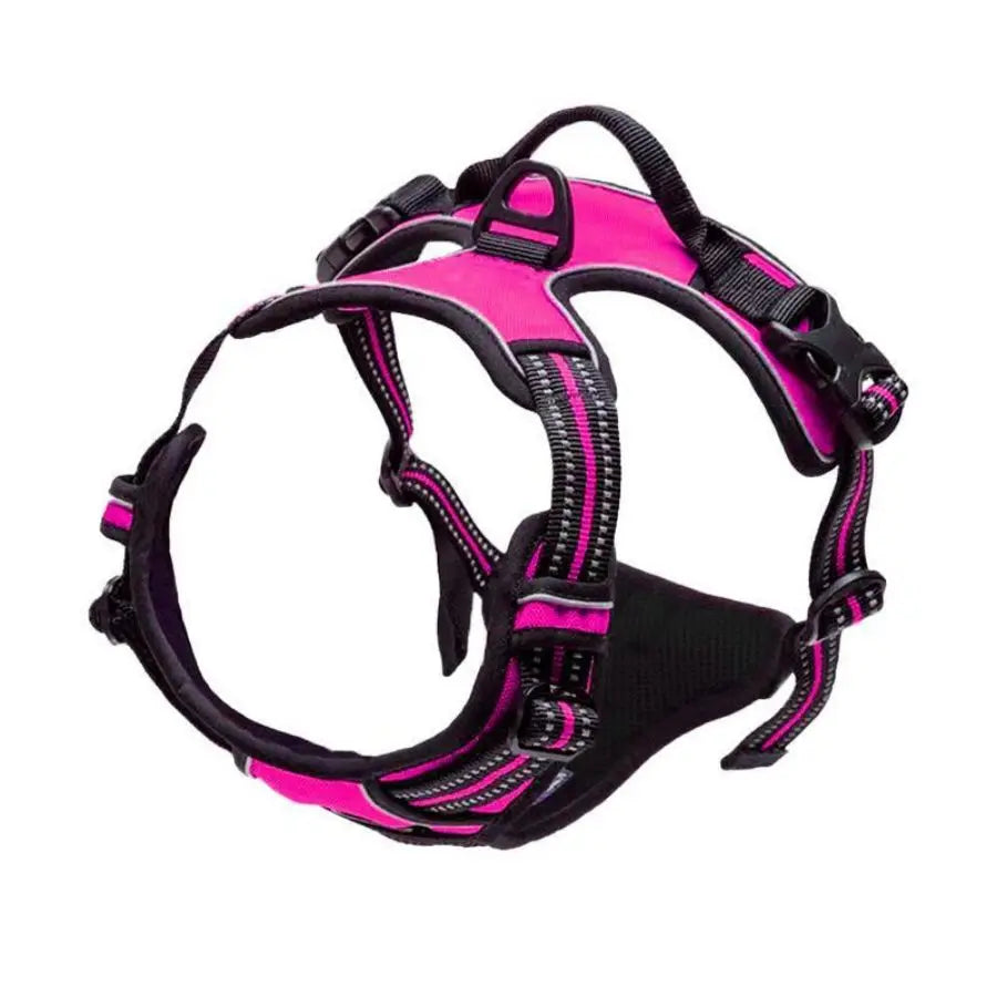 No Pull Dog Harness – Heavy Duty Reflective Front Clip Harness with Easy Control Handle for Large Dogs
