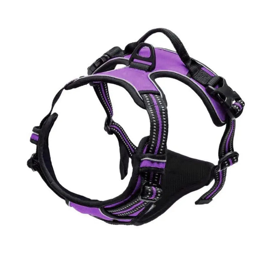 No Pull Dog Harness – Heavy Duty Reflective Front Clip Harness with Easy Control Handle for Large Dogs