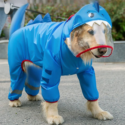 Waterproof Dog Raincoat – Reflective Hooded Rain Jacket for Small, Medium, and Large Dogs