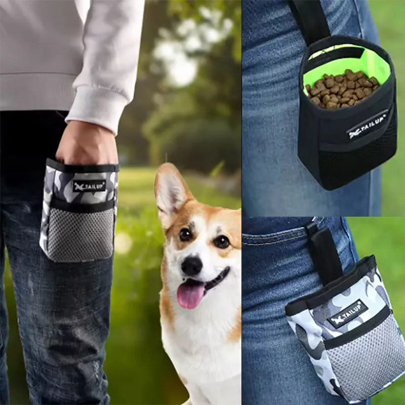 Dog Training Treat Pouch – Portable Waist Snack Bag for Puppy Obedience and Agility Training