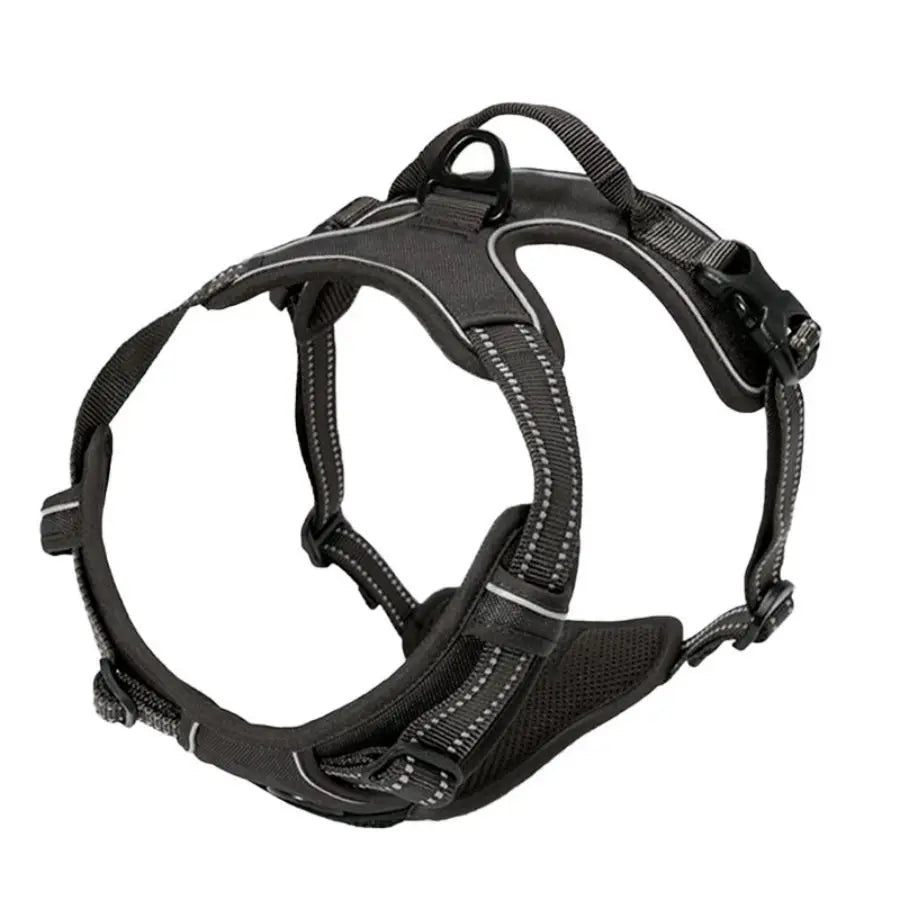 No Pull Dog Harness – Heavy Duty Reflective Front Clip Harness with Easy Control Handle for Large Dogs