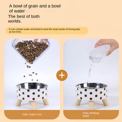 Elevated Cat Feeder Bowl Set – Raised Anti-Choking Food and Water Bowls with Stand for Cats and Small Dogs